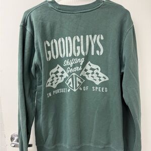 Goodguys Shifting gears Green SweatShirt, pullover Size Small, Unisex
